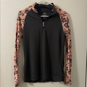 Kastel Women's Floral Long Sleeve Top - Grey and Pink